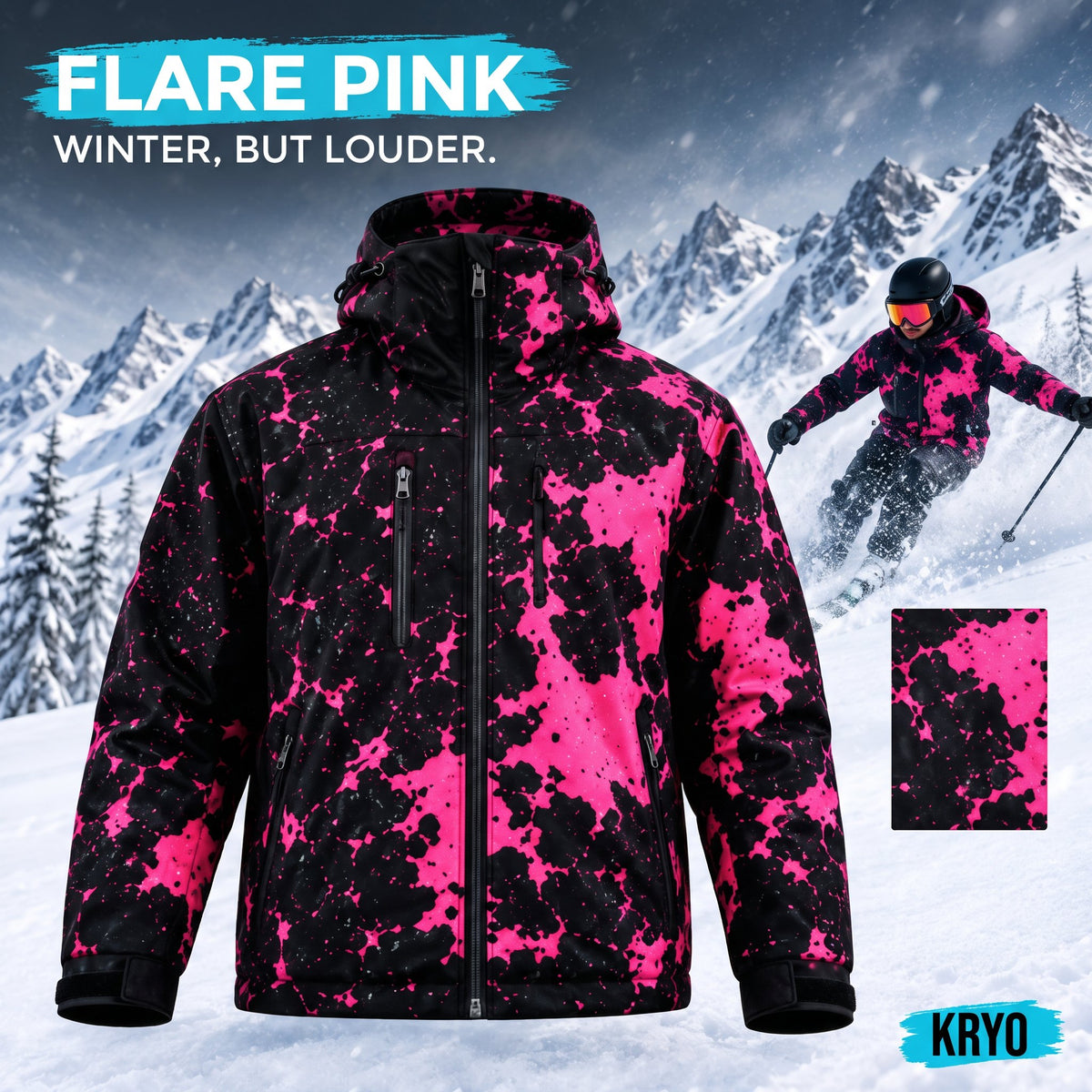 KRYO Reactive Jacket in Flare Pink